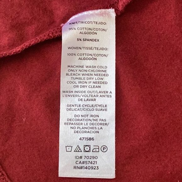 LOFT OUTLET NWT TOP BLOUSE PEARL DETAIL RUFFLE SLEEVES BURGUNDY MEDIUM - Picture 5 of 7